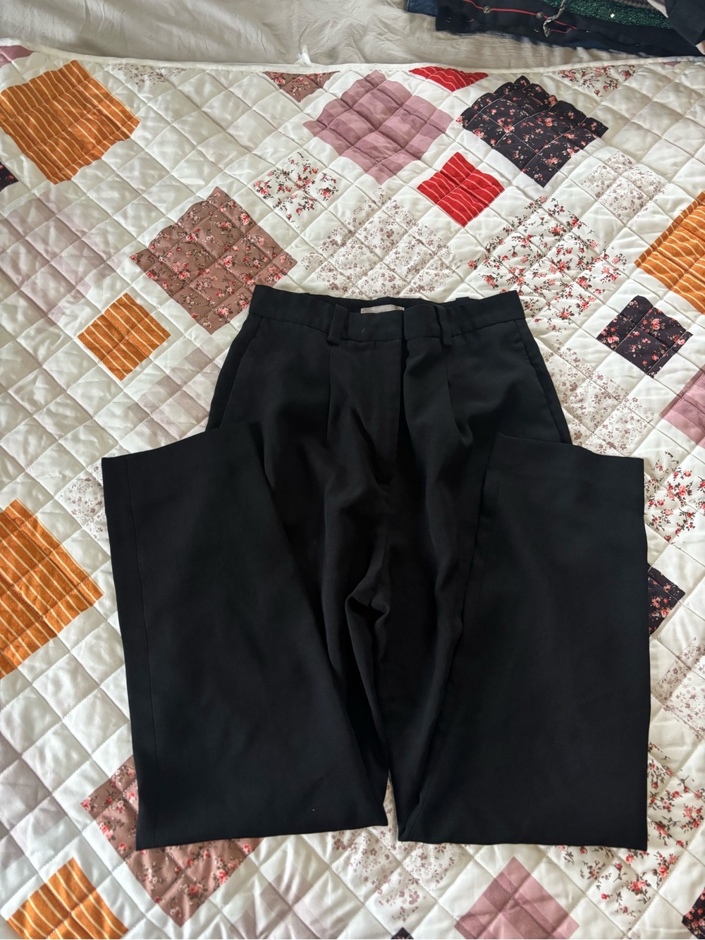H&M Black Wide-Leg Women's Trousers